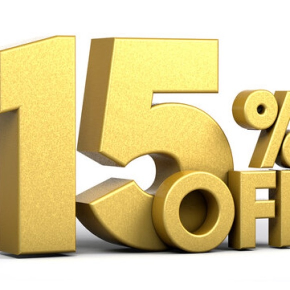 15% off 2 or more items bundled!!